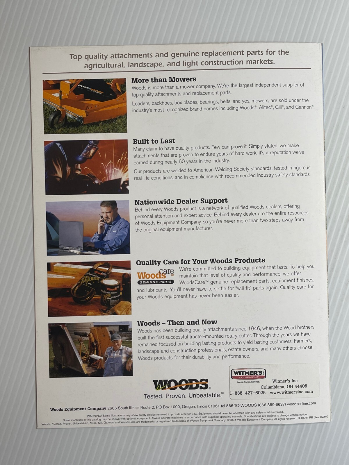Woods Batwing BW180 Mower Sales Brochure *Showroom Sales Book* (2010s)