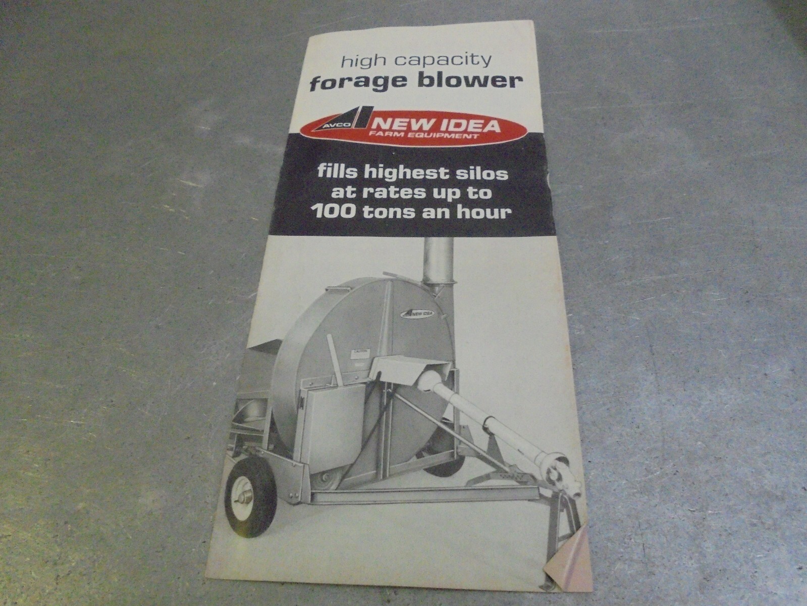 Vintage 1969 New Idea Forage Blower Brochure