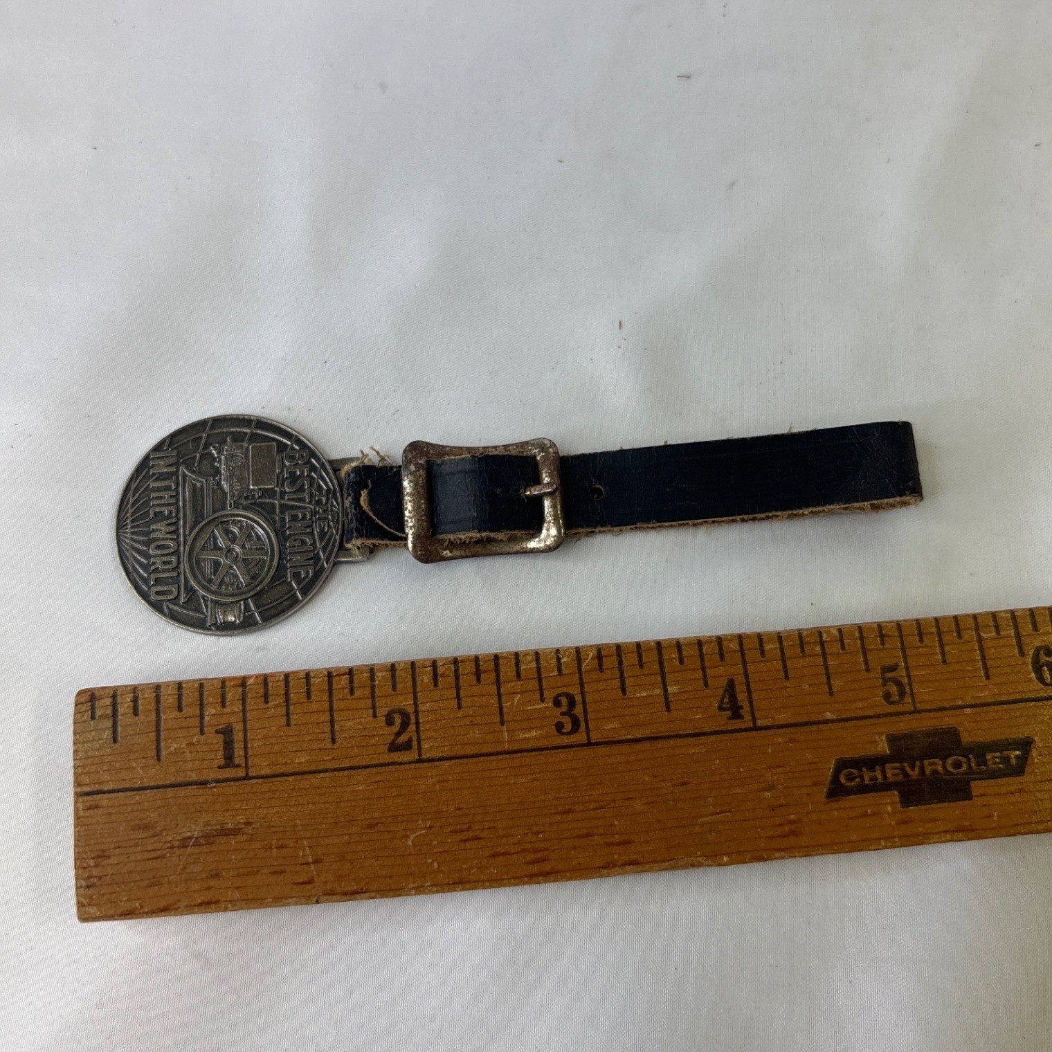 Vintage Waterloo Gas Engine & Eagle Mfg Co Tractor Watch Fobs Leather Straps 2pc