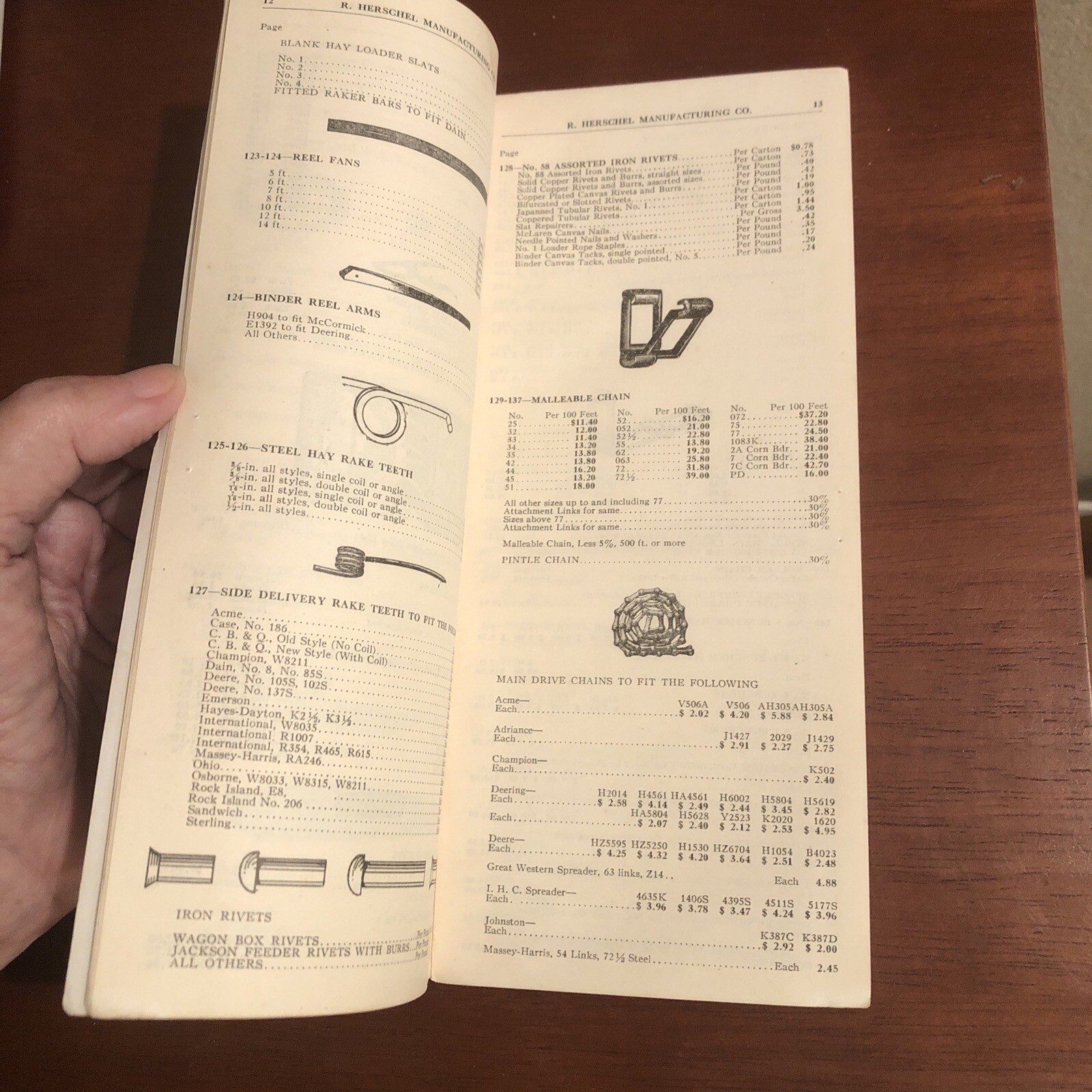 1937 HERSCHEL MANUFACTURING Price List ~ Catalog 83 ~ East Peoria, IL ~ VINTAGE