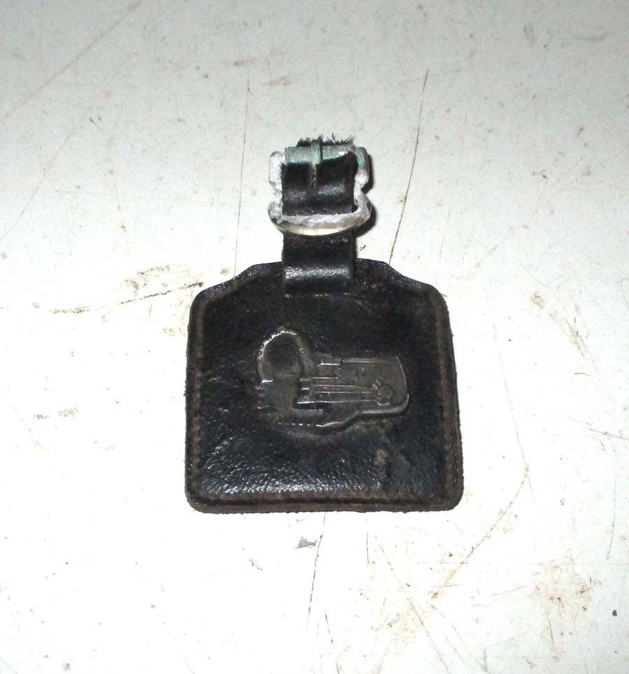Old Advertising FOB Token Medal Bucyrus Erie Drag Line Bucket Leather And Metal