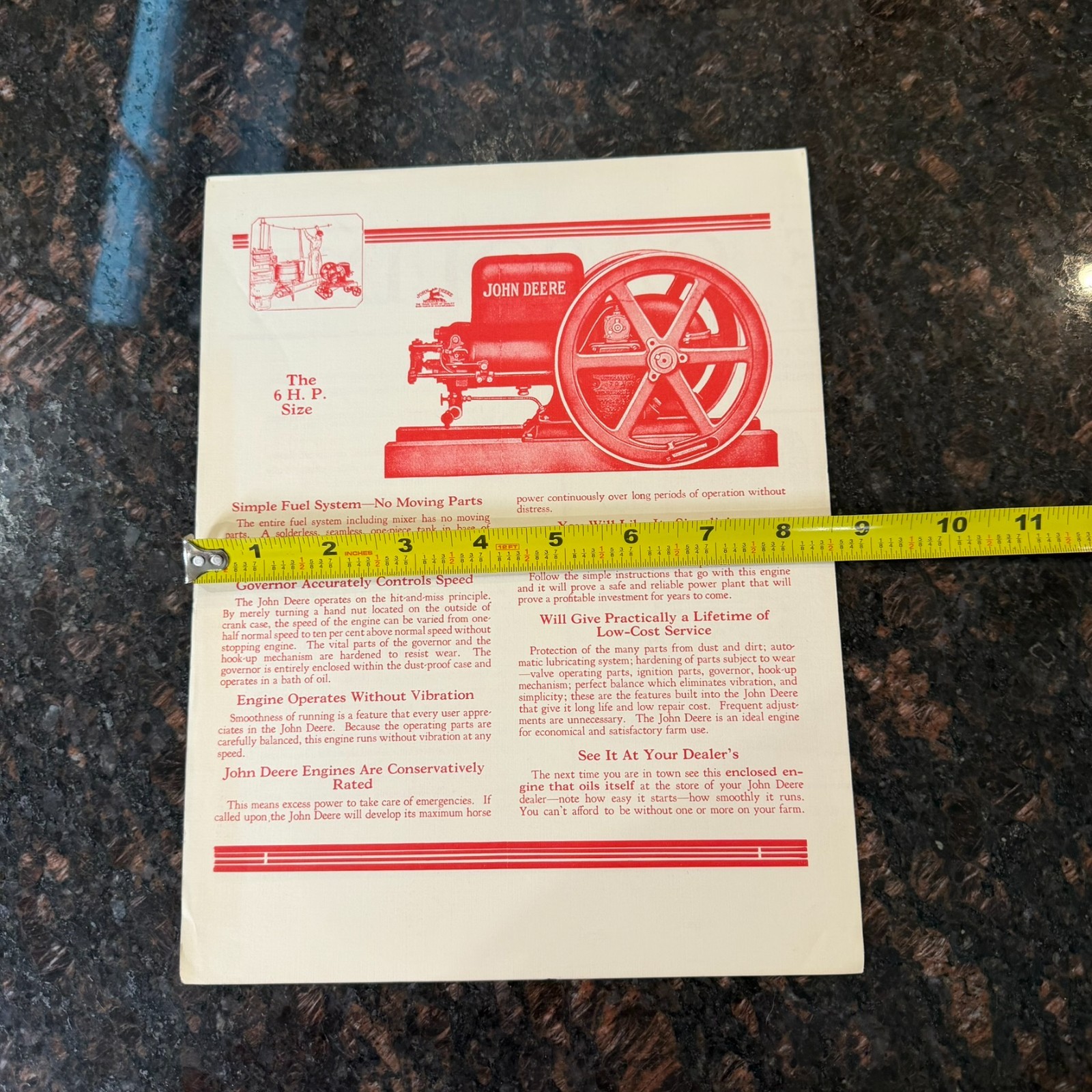 Vintage 1930s John Deere Type Model E Stationary Engine Brochure Reproduction?