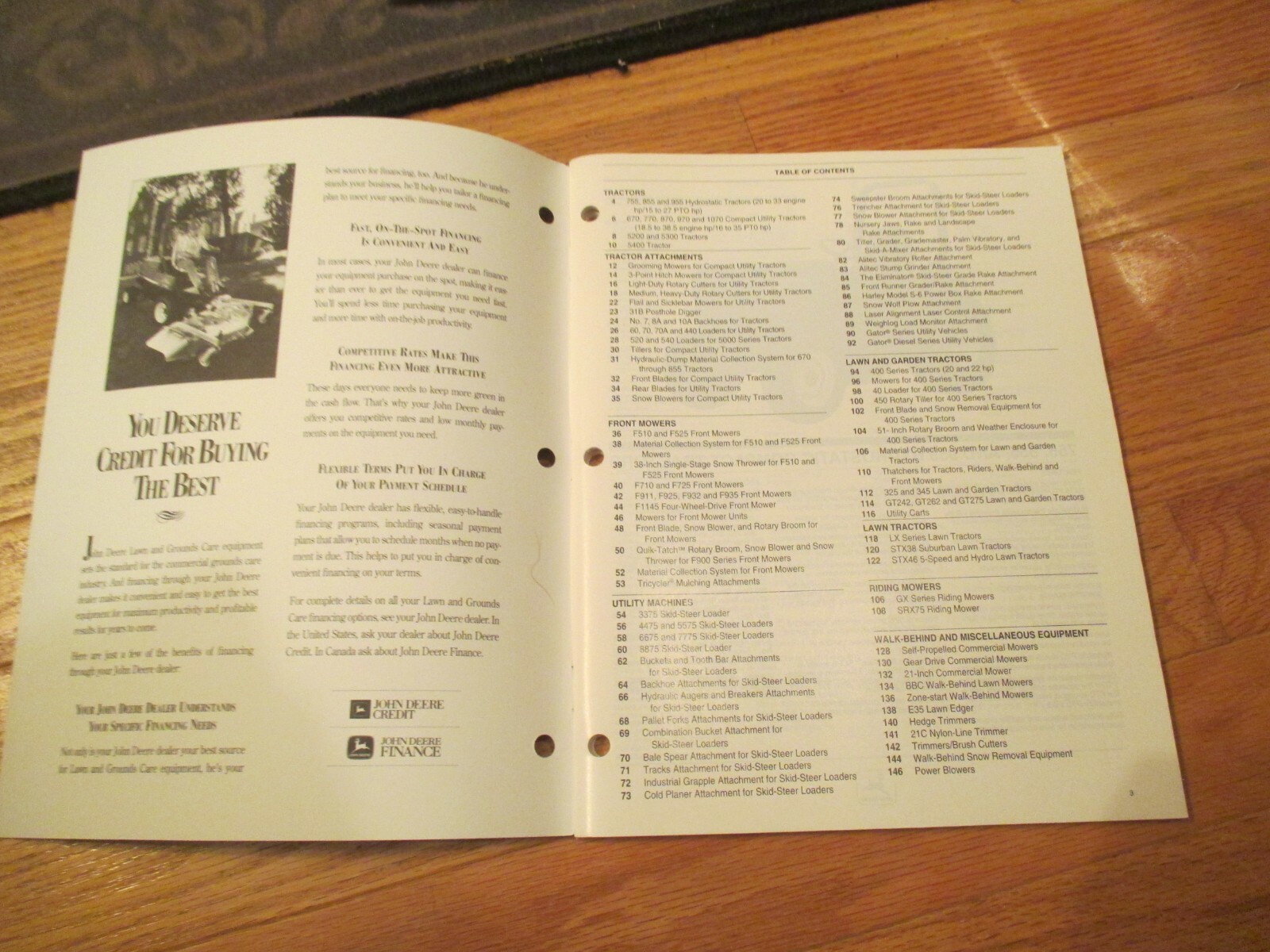 John Deere Grounds Care Equipment guide 147 pages Vintage Dealer sales brochure