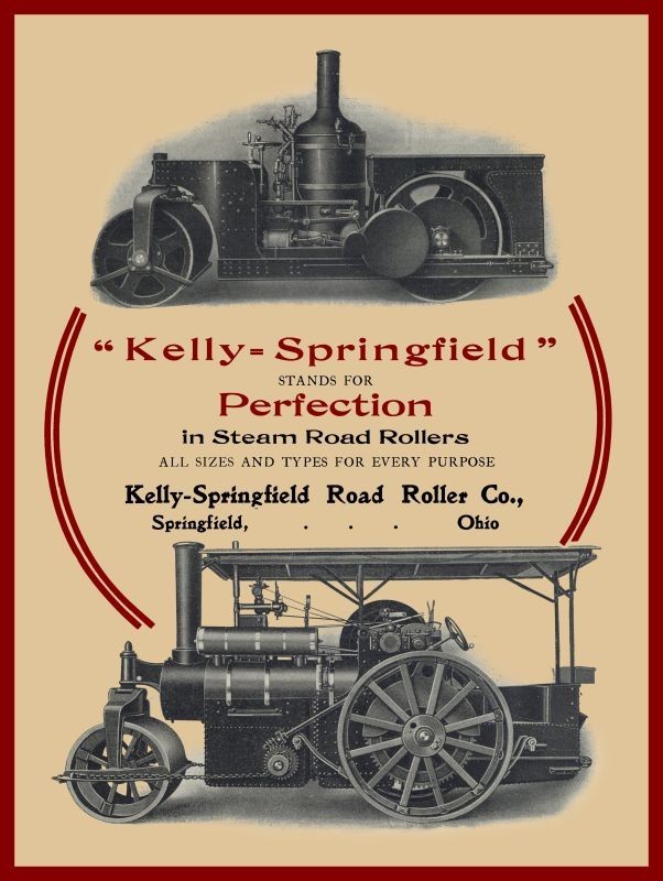1906 Kelly Springfield Steam Road Rollers of OhiO NEW Sign 18×24&Prime; USA STEEL XL