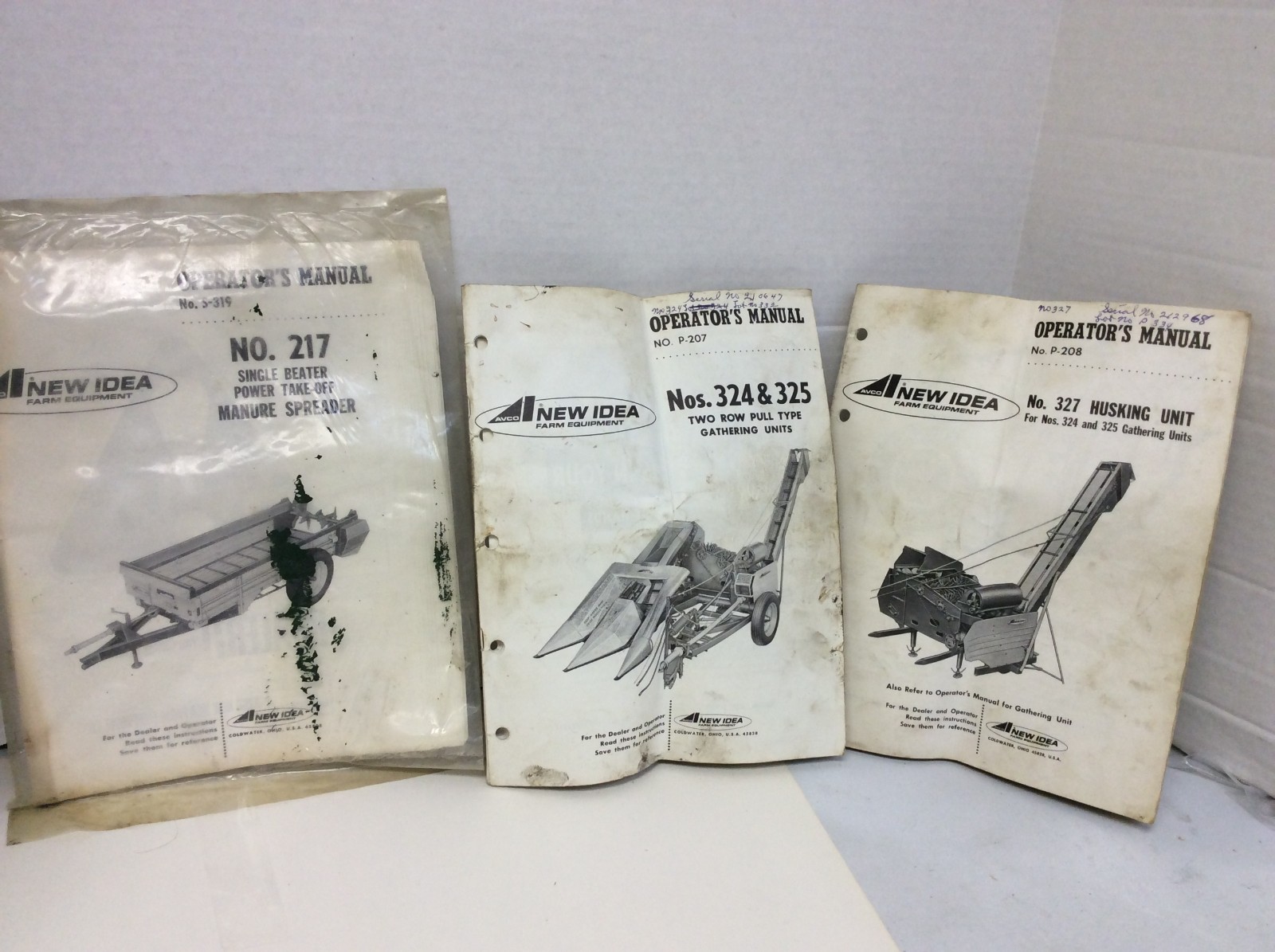 Vintage 1960s New Idea Farm Equipment Implement Manuals Lot Of 3