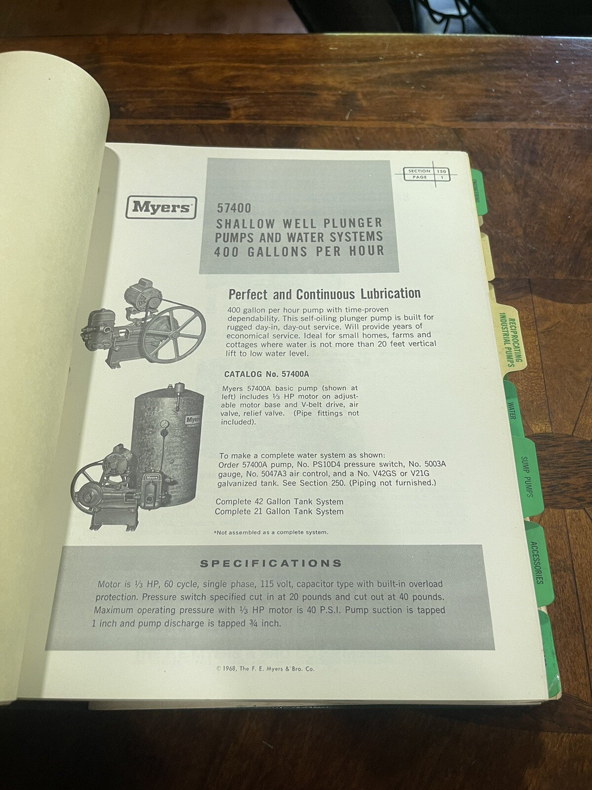 The F.E. Myers Dealer Catalog Color Brochures-Pumps water systems power sprayers