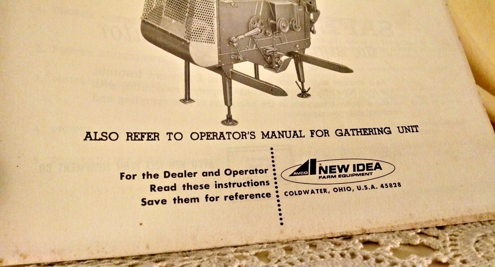 AVCO NEW IDEA SHELLER 314 OPERATOR&rsquo;S MANUAL CS-157 2 ROW PULL TYPE 2500-9/68-OZ.