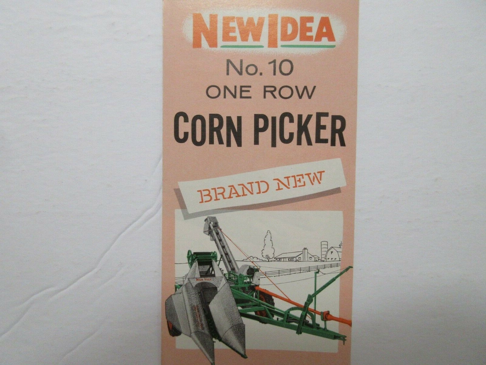 Very Nice New Idea No.10 Cornpicker Pocket Brochure Sales Brochure 1956 4 Page