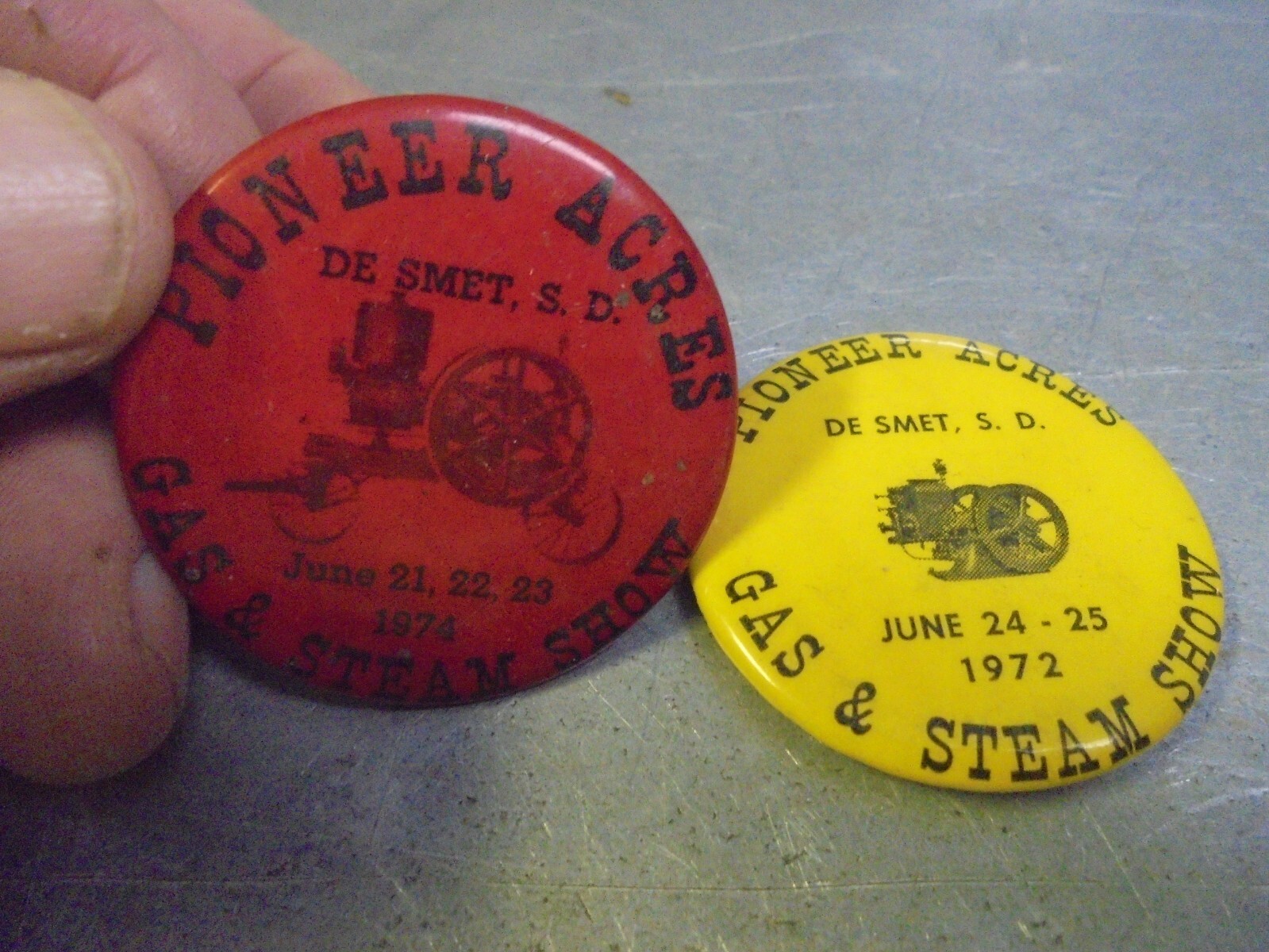 Vintage Lot of 2 Pioneer Acres Gas & Steam Show, De Smet, S. D. 1972 1974