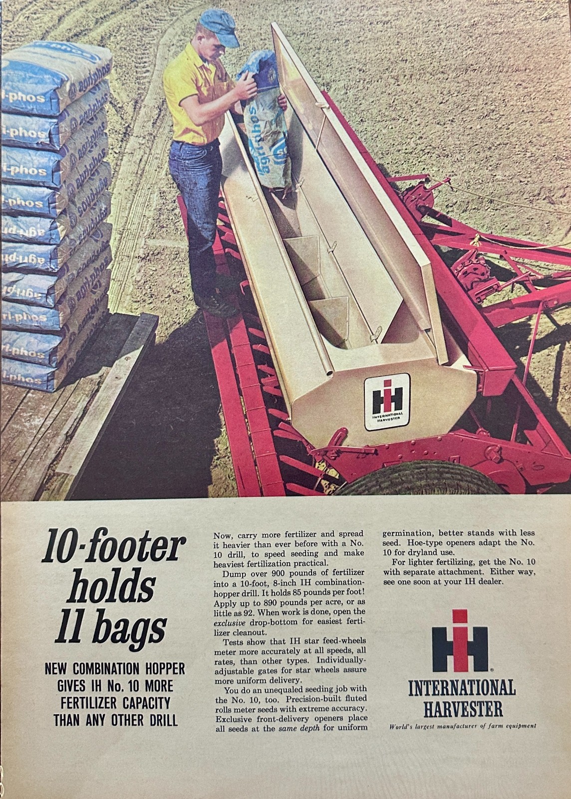 Lot of (4) 1964-65 International Harvester Farm Equipment Magazine Ads #5093