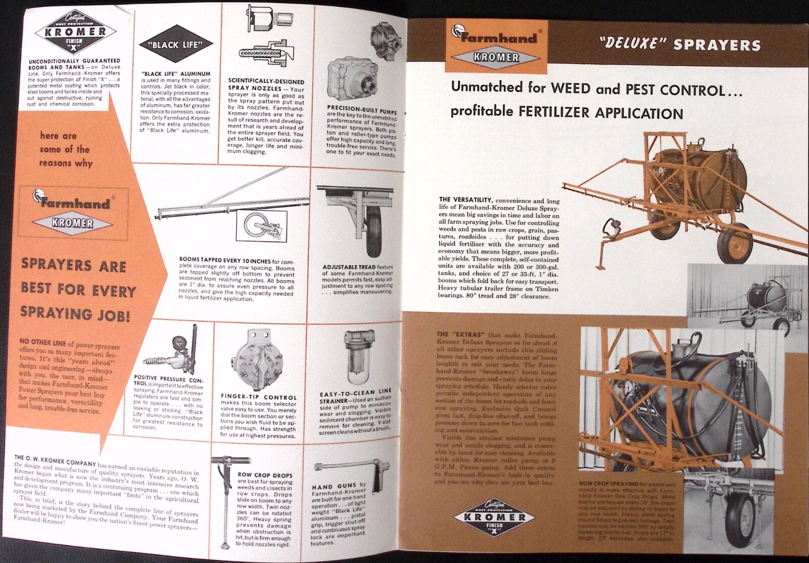 1952 Farmhand Kromer Power Sprayers Brochure Farmhand Company MN