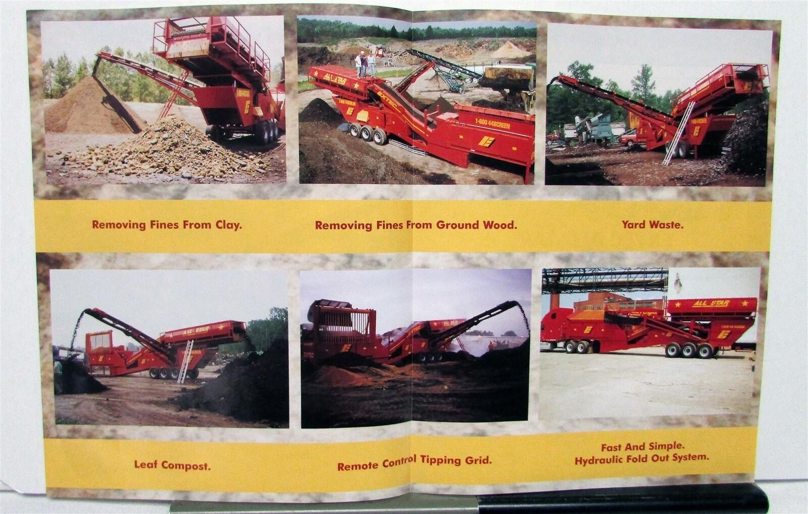 1990s Extec All Star Screens & Shreds Equipment Specs Construction Sale Brochure