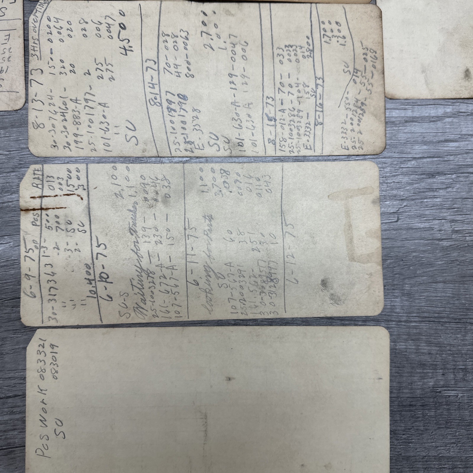 White Farm Equipment Co. Charles City, Iowa Employee Time Cards, Handbook Union