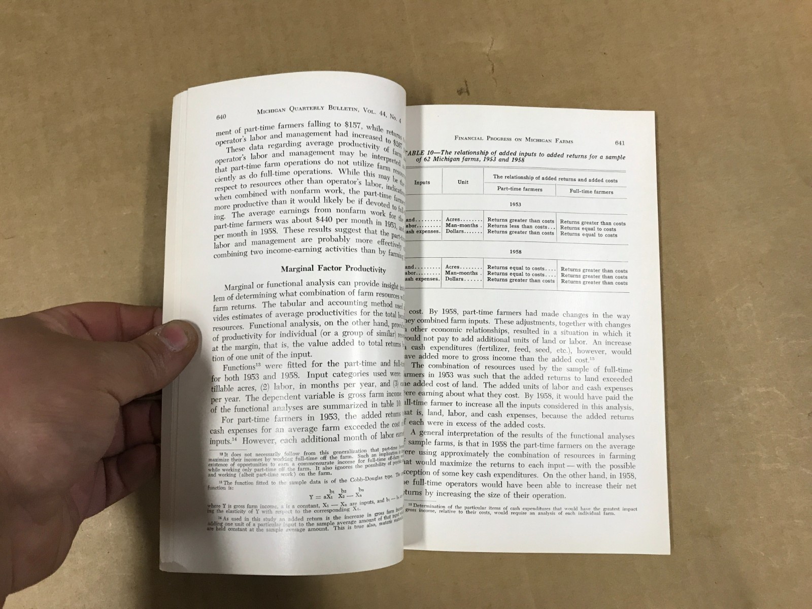 VTG Michigan State Agriculture Quarterly Bulletin – Vol. 44 No.4 – May 1962