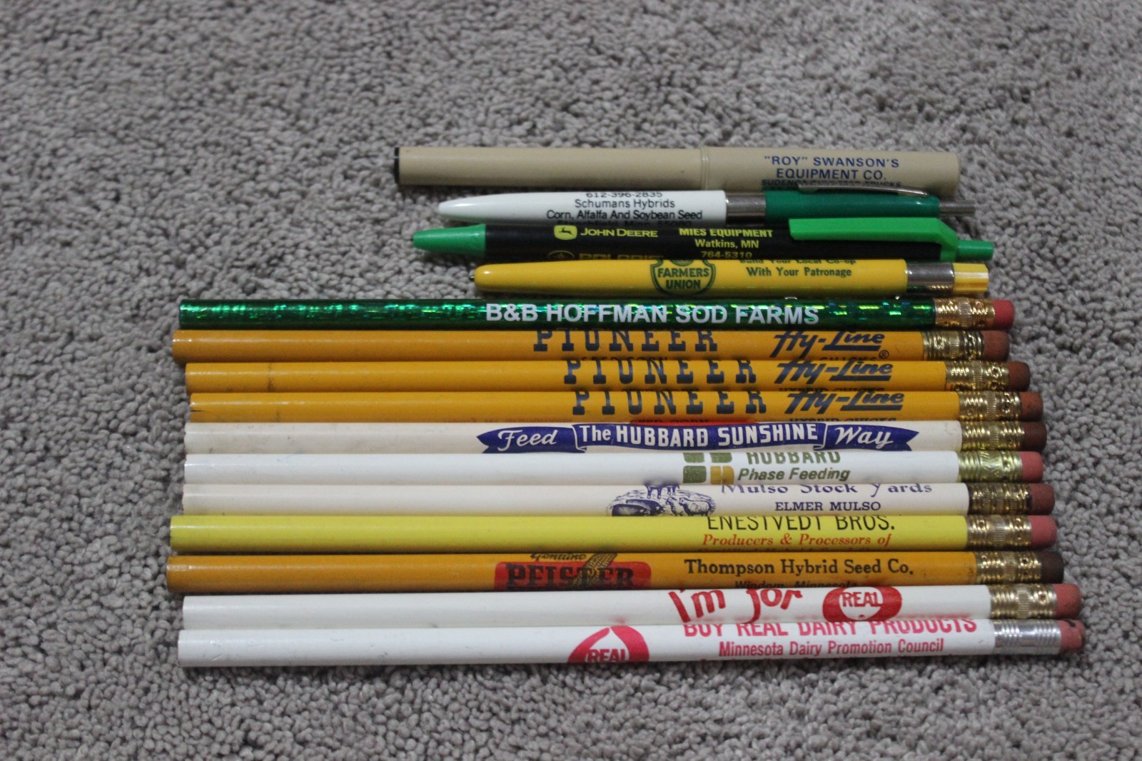 (15) Vintage Pens and Pencils Minnesota Agriculture and Farming Ads 1940s-2000s