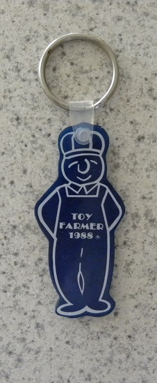 1988 Toy Farmer Farm Tractor, Equipment Farming Magazine KEYCHAIN