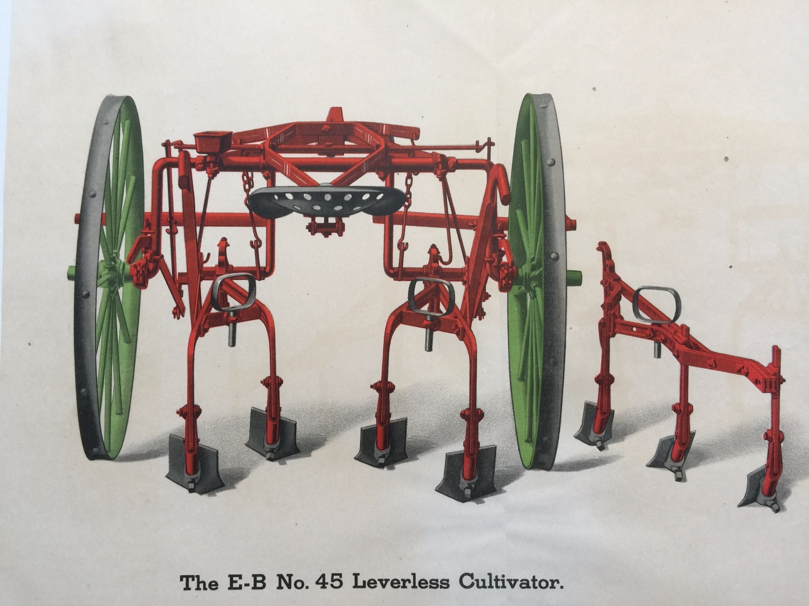 1917 Emerson Brantingham No. 45 Leverless Cultivator Farm Equipment Picture