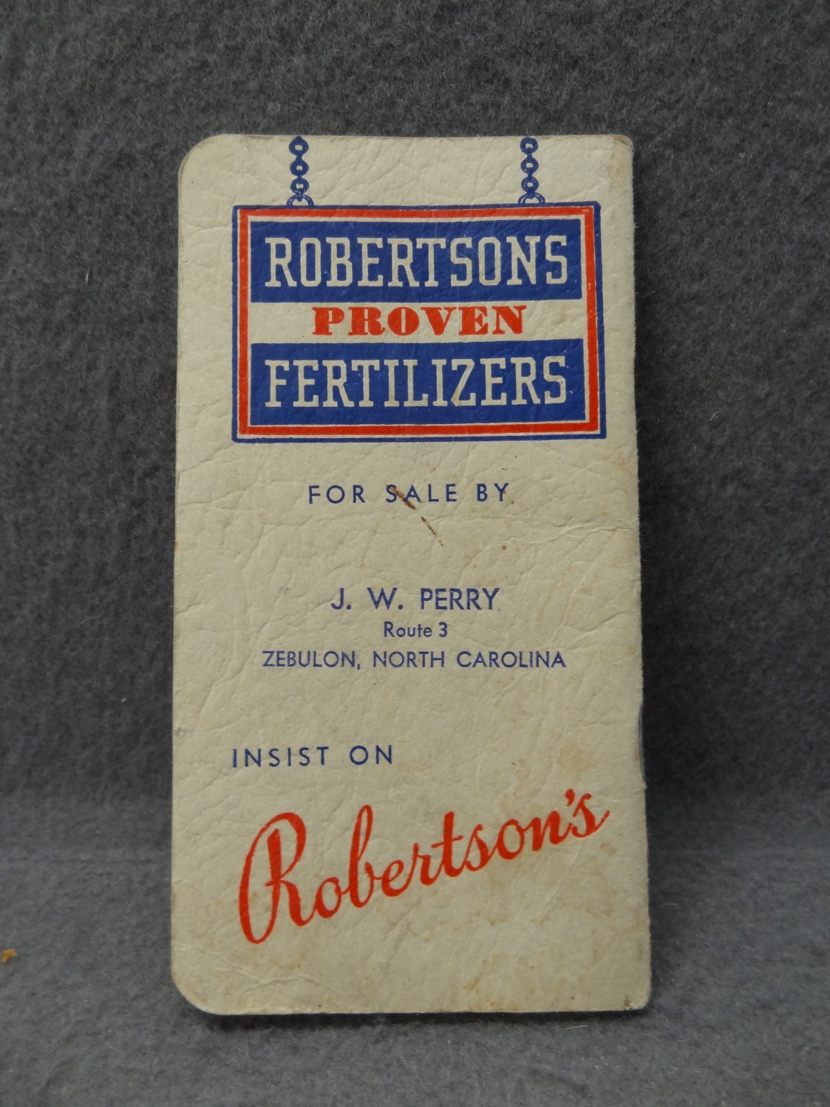 The 1953 Robertson Crop & Memo Book Mini Pamphlet Chemical Corp VA NC Notes