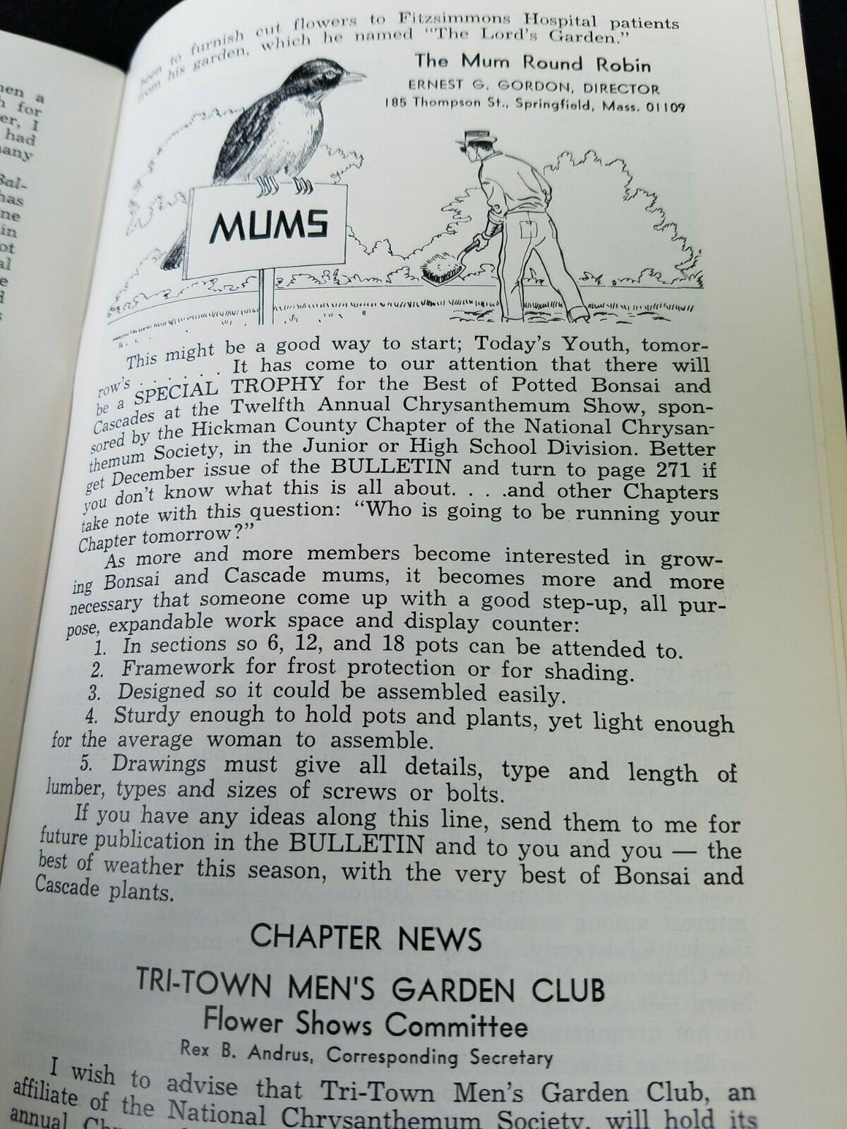 1967 National Chrysanthemum Society Bulletin Keyport NJ Member Info Gardening