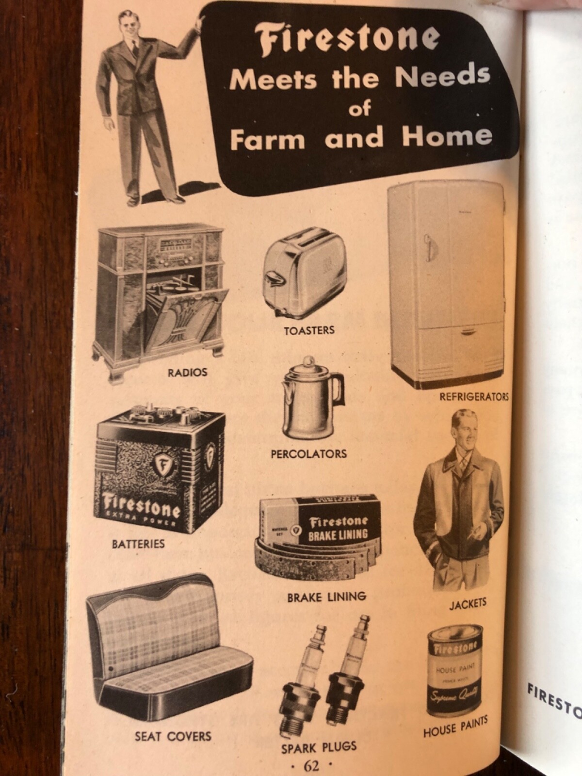 Vintage 1947-1948 FIRESTONE Farm Guide Book, Broadway Battery & Tire-Highland IL
