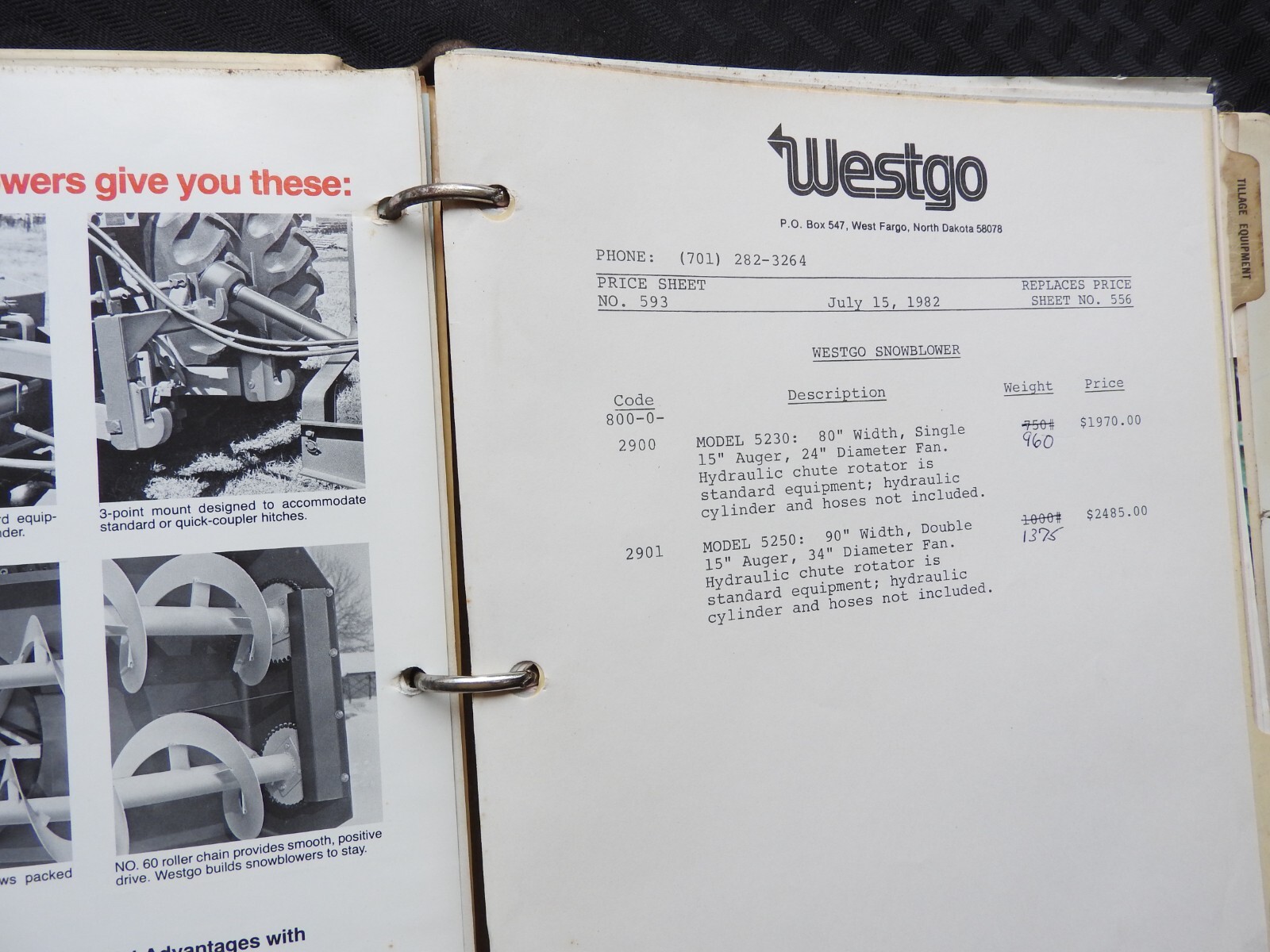 1975-85 WestGo Industries Inc West Fargo ND DEALER Sales Catalog Manual