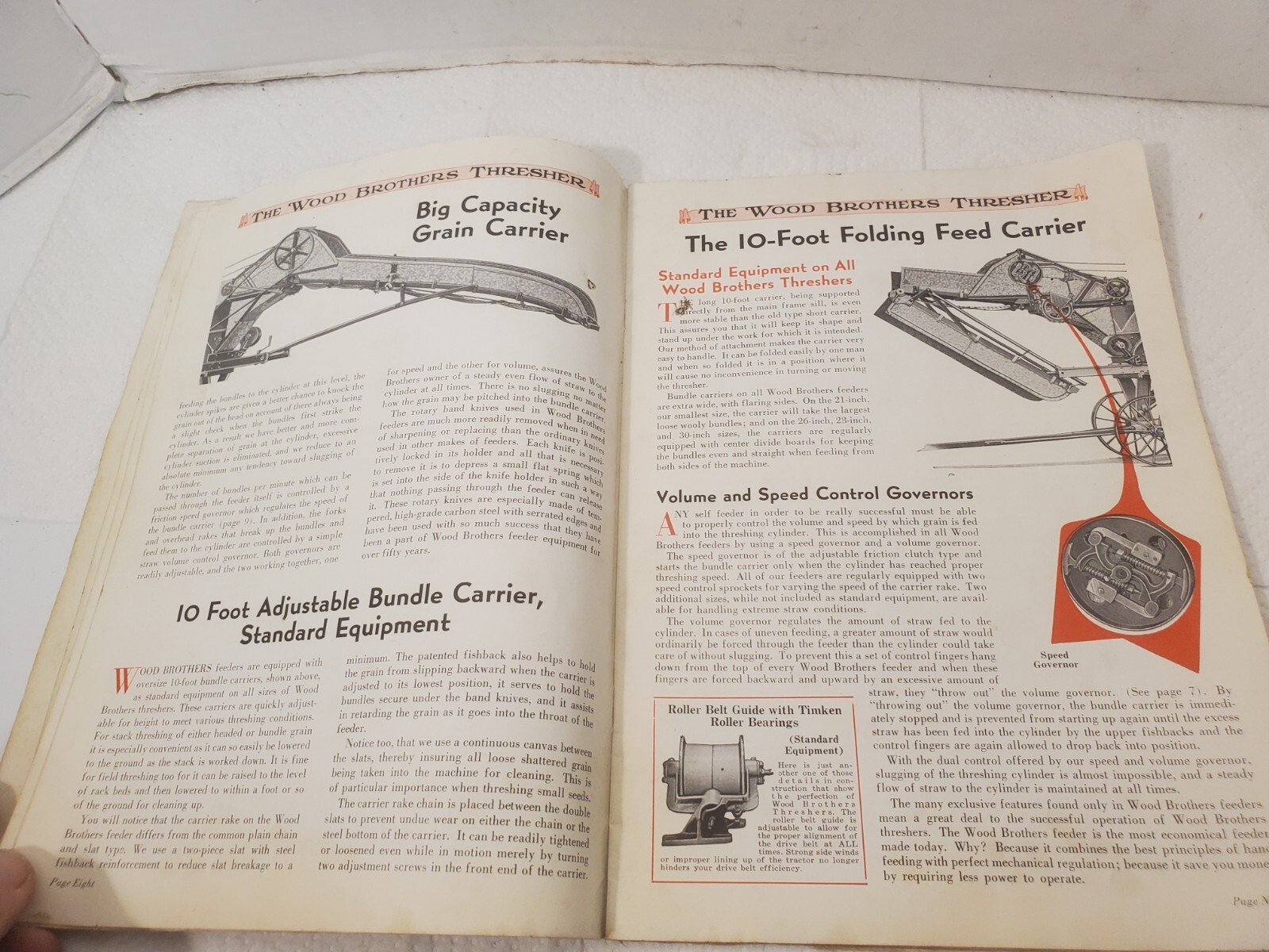 Sales brochure wood Brothers thresher company des moines iowa grain thrashing