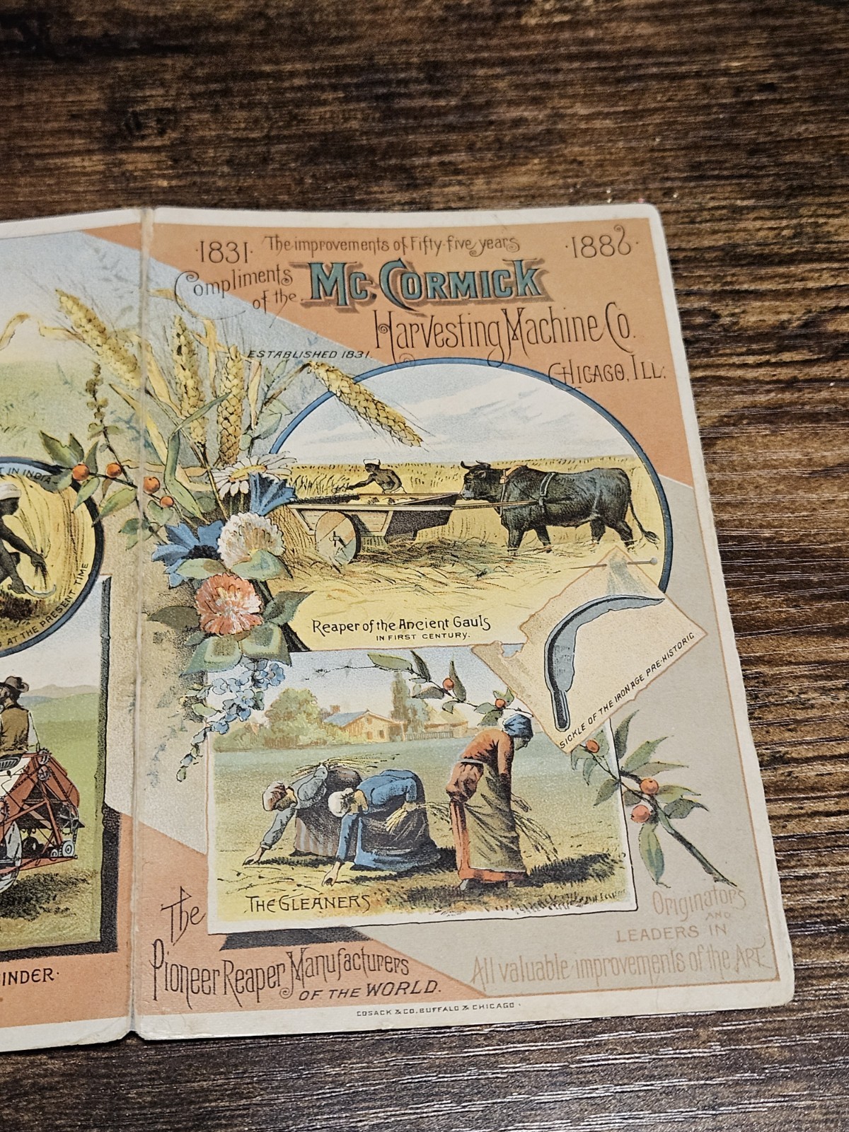 1886 McCormick Harvesting Brochure Large Trade Ad Harvester & Binder