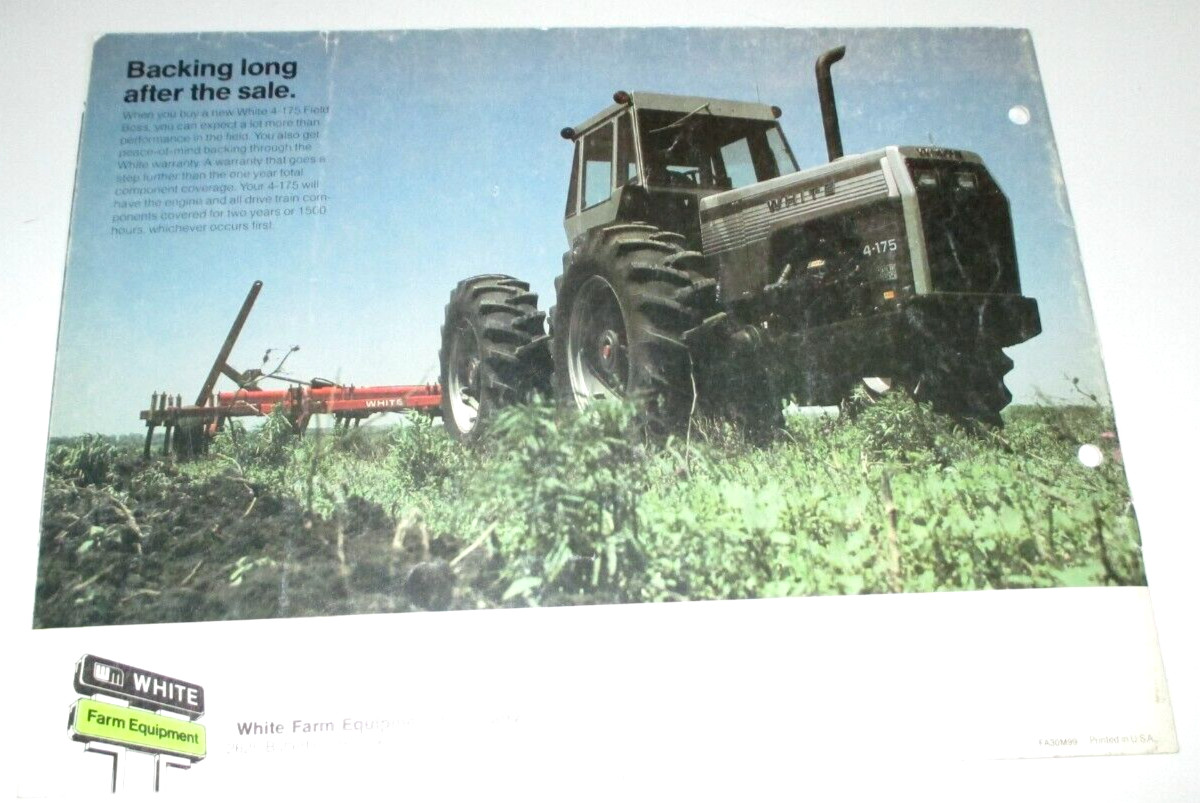*White 4-175 Field Boss Tractor Sales Brochure Literature Advertising P259