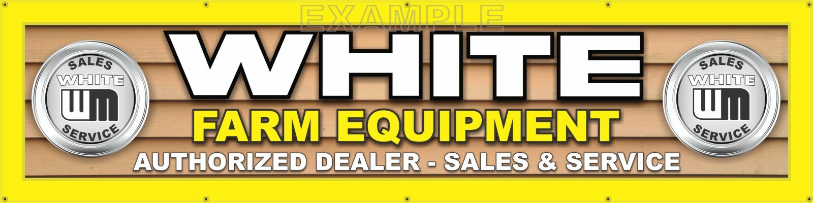 WHITE FARM EQUIPMENT DEALER LETTER SIGN REMAKE LARGE BANNER MURAL 24&Prime; x 96&Prime;