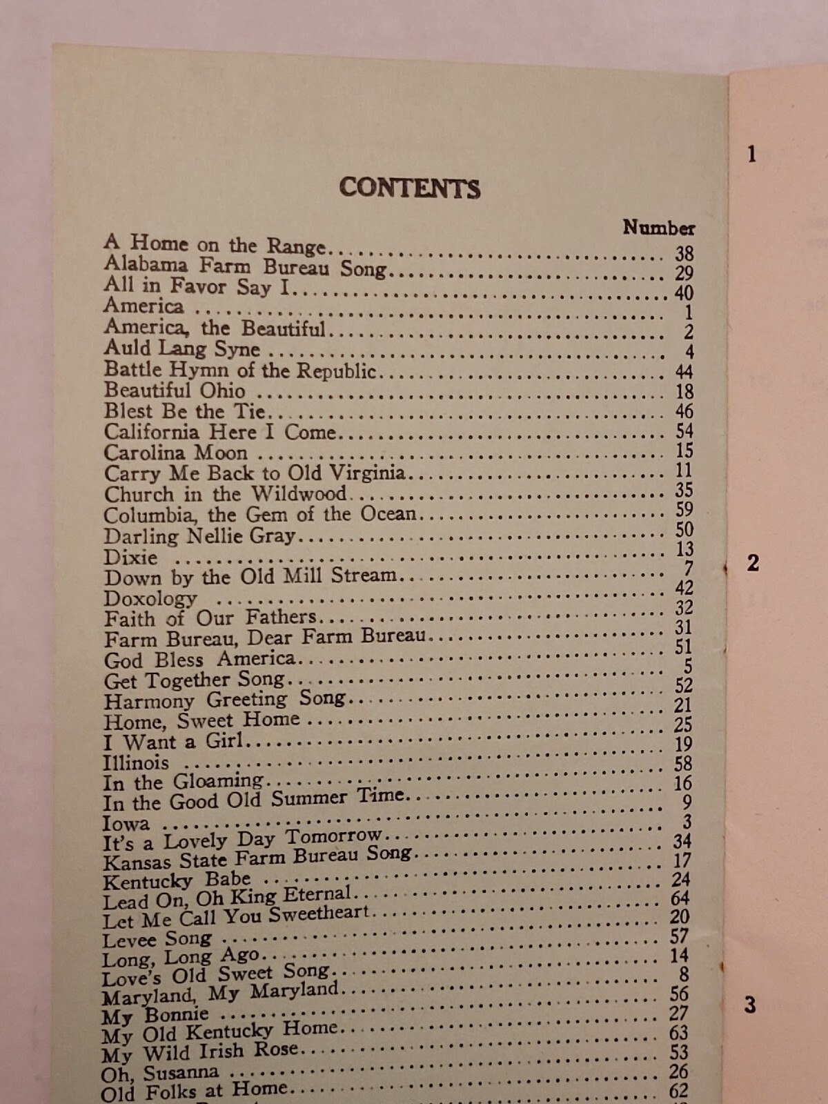 American Farm Bureau Federation 1951 Convention Songs Brochure Vintage Insurance