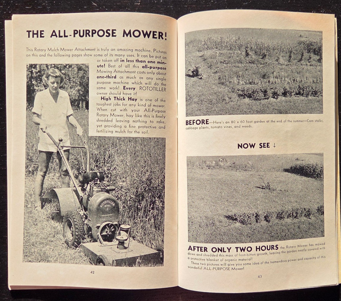 1954 ROTOTILLER SPECIAL EDITION SALES CATALOG BROCHURE BOOKLET TROY NEW YORK