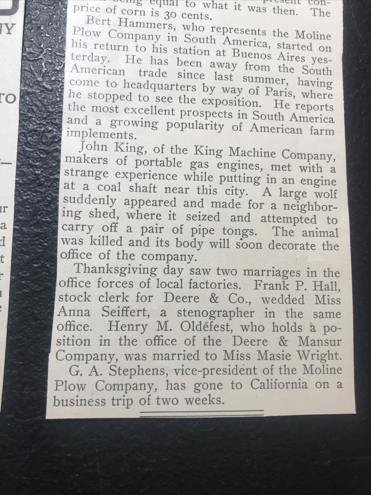 ORIGINAL 1900 Deere & Mansur & Moline Plow Farm Advertising Article