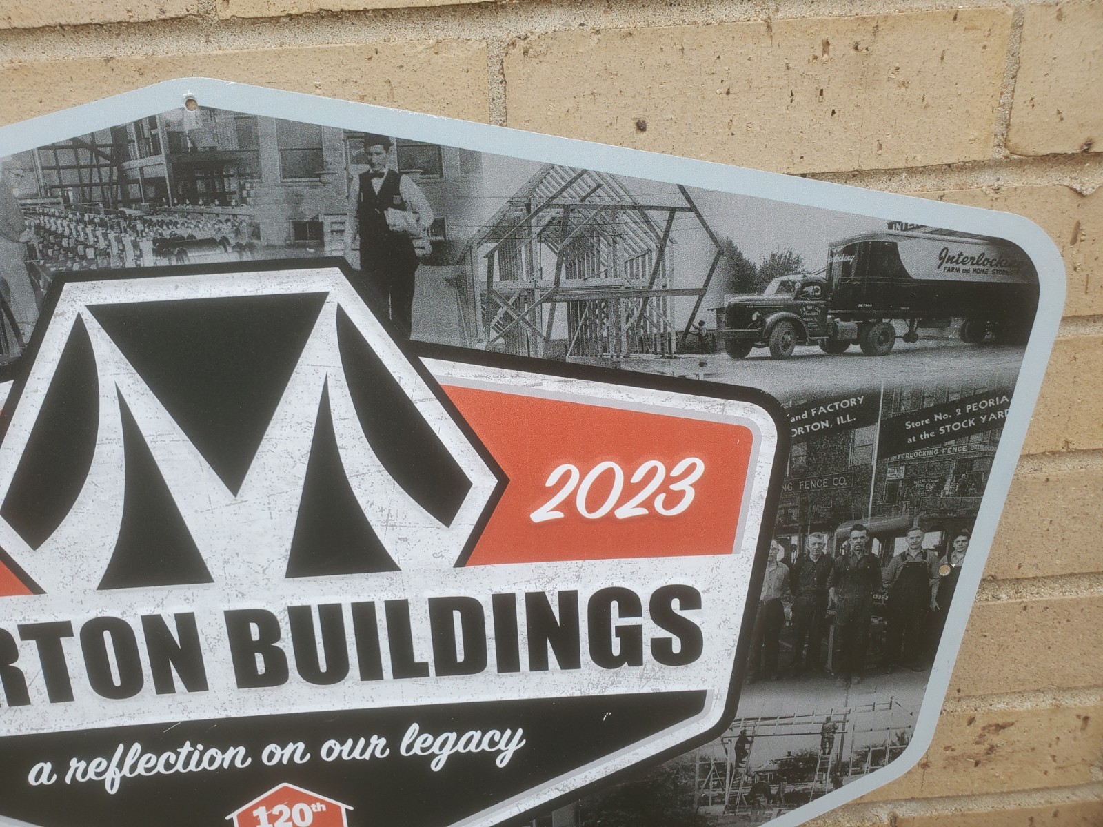 25-1/2&Prime; X 19&Prime; Metal Sign Morton Buildings 120th Anniversary 1903-2023 Farm Decor