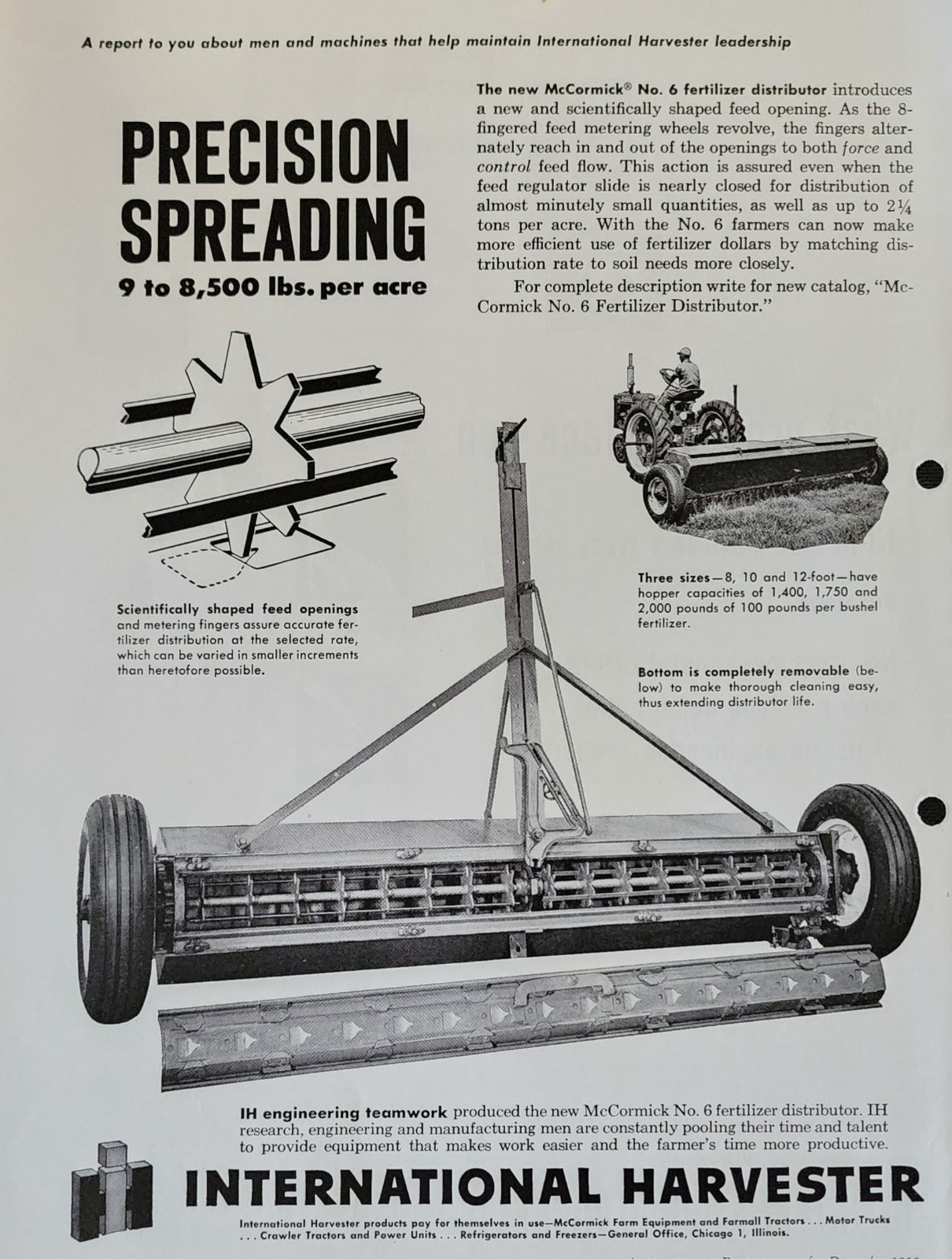 International Harvester IH Farm Equipment Picture Magazine Ad Original Decor