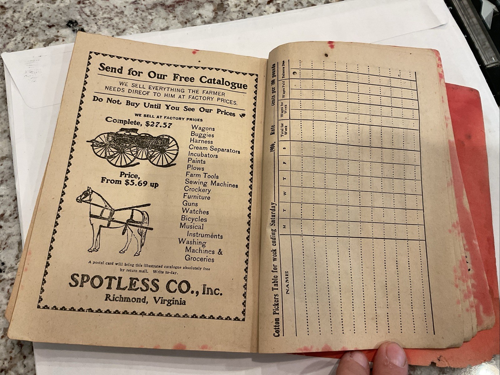 VINTAGE 1906 COTTON FARMER SELLERS MANUAL PEOPLES BANK ORANGEBURG SC Atlanta Ads
