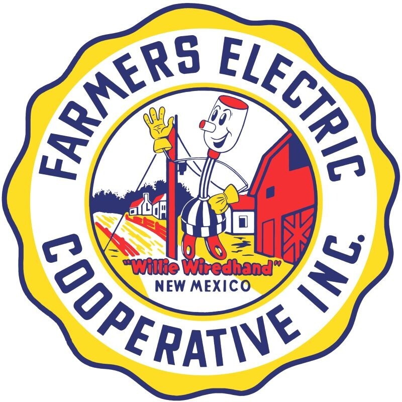 New Mexico Farmers Electric CO OP DIECUT Sign 28&Prime; Tall USA STEEL XL Size 8 lbs