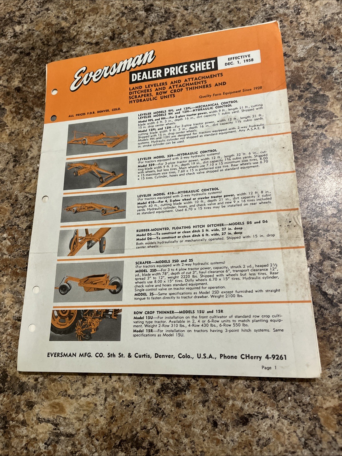 Large Lot Of Vintage Eversman Tractor Implement Brochures Price Guide Receipts