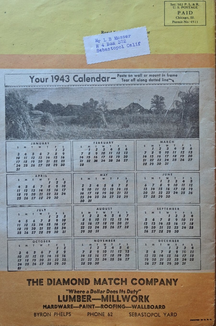 1942 Business Of Farming Magazine Christmas Advertising