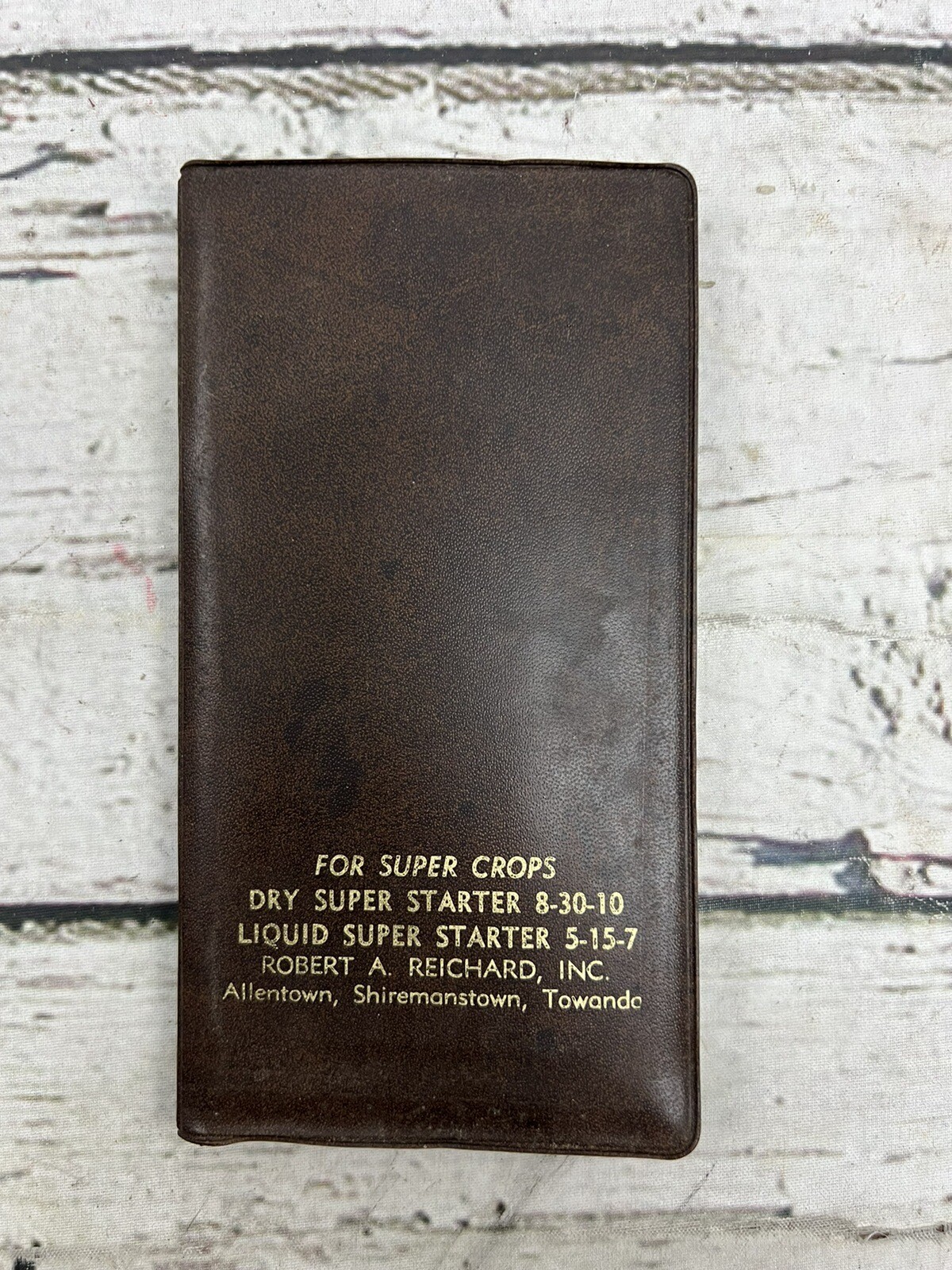 VTG Robert A. Reichard Inc. Allentown « For Super Crops » Pocket Planner Organizer