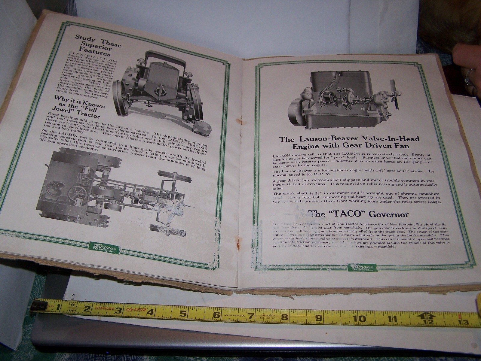 JOHN LAUSON 15-30 Farm Tractor Sales Catalog Hit Miss Engine Steam Motor Oiler