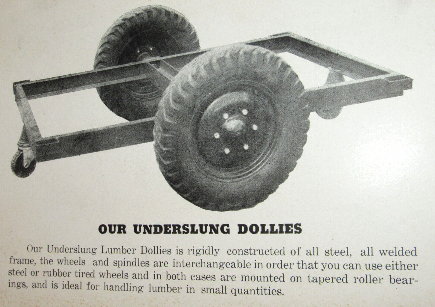 VINTAGE 1930s SELF-PROPELLED LUMBER CARRIER & WAGON POSTER/BROCHURE! COLUMBUS,GA