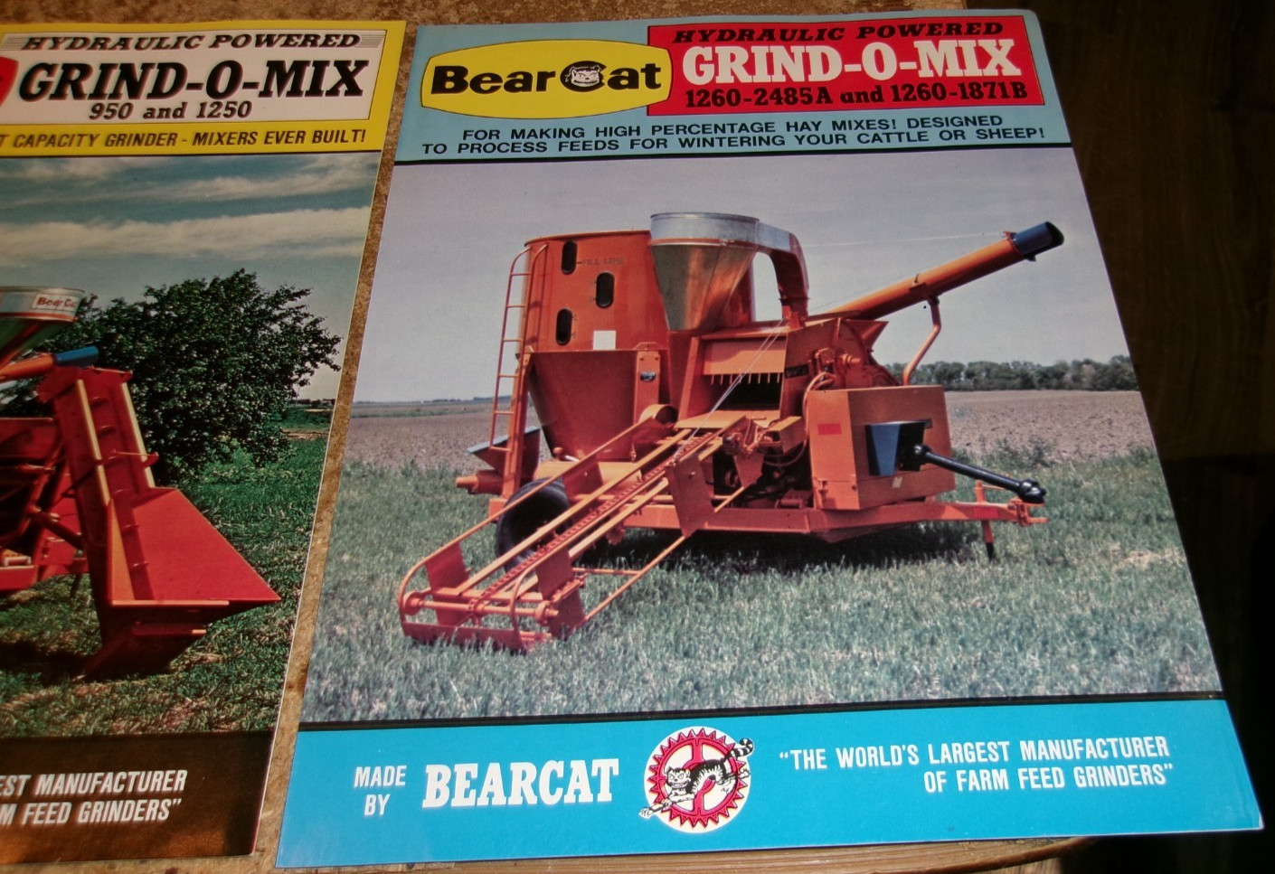 3-lot 1960&rsquo;s-70&rsquo;s bearcat grinder/mixer brochures in good shape used