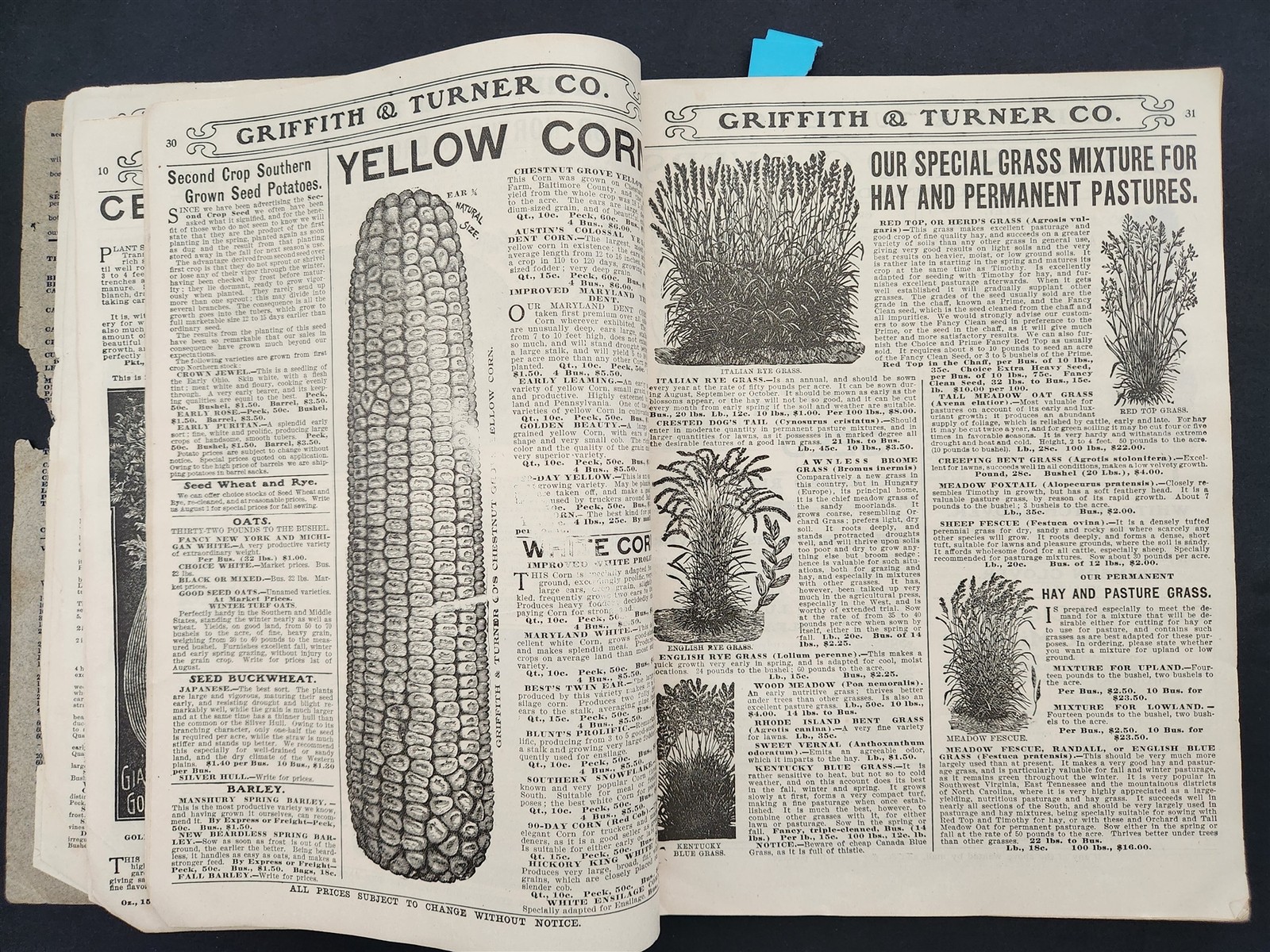1905 antique GRIFFITH TURNER baltimore md FARM GARDEN SUPPLY CATALOG agriculture