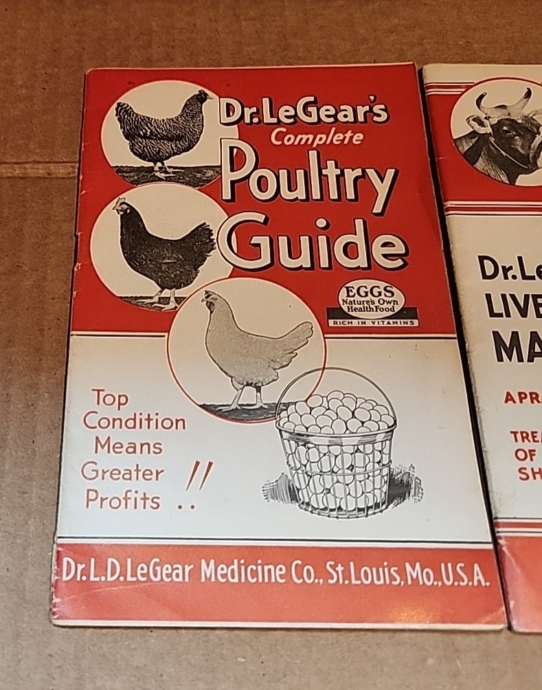 Three 1942 Dr. LeGear&rsquo;s Livestock, Poultry and Dog guides/manuals