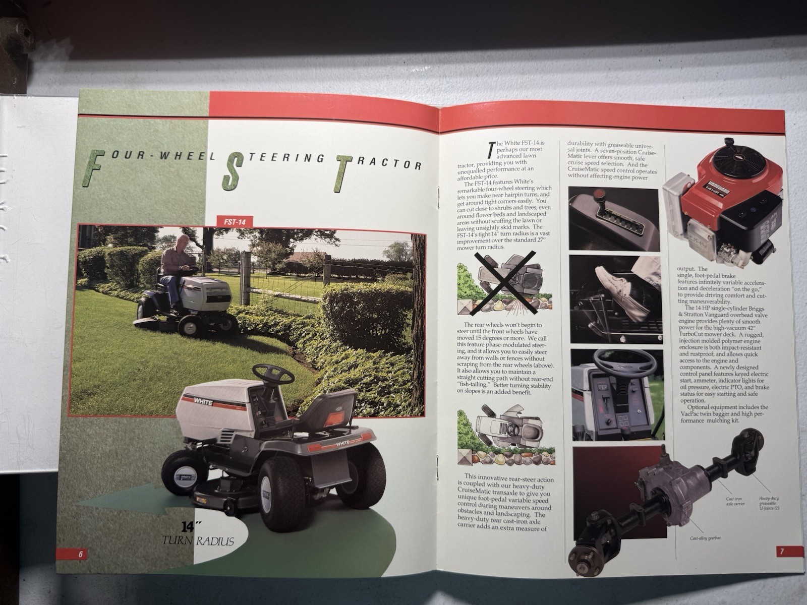 White Lawn & Garden Tractors Advertising Brochure 1992