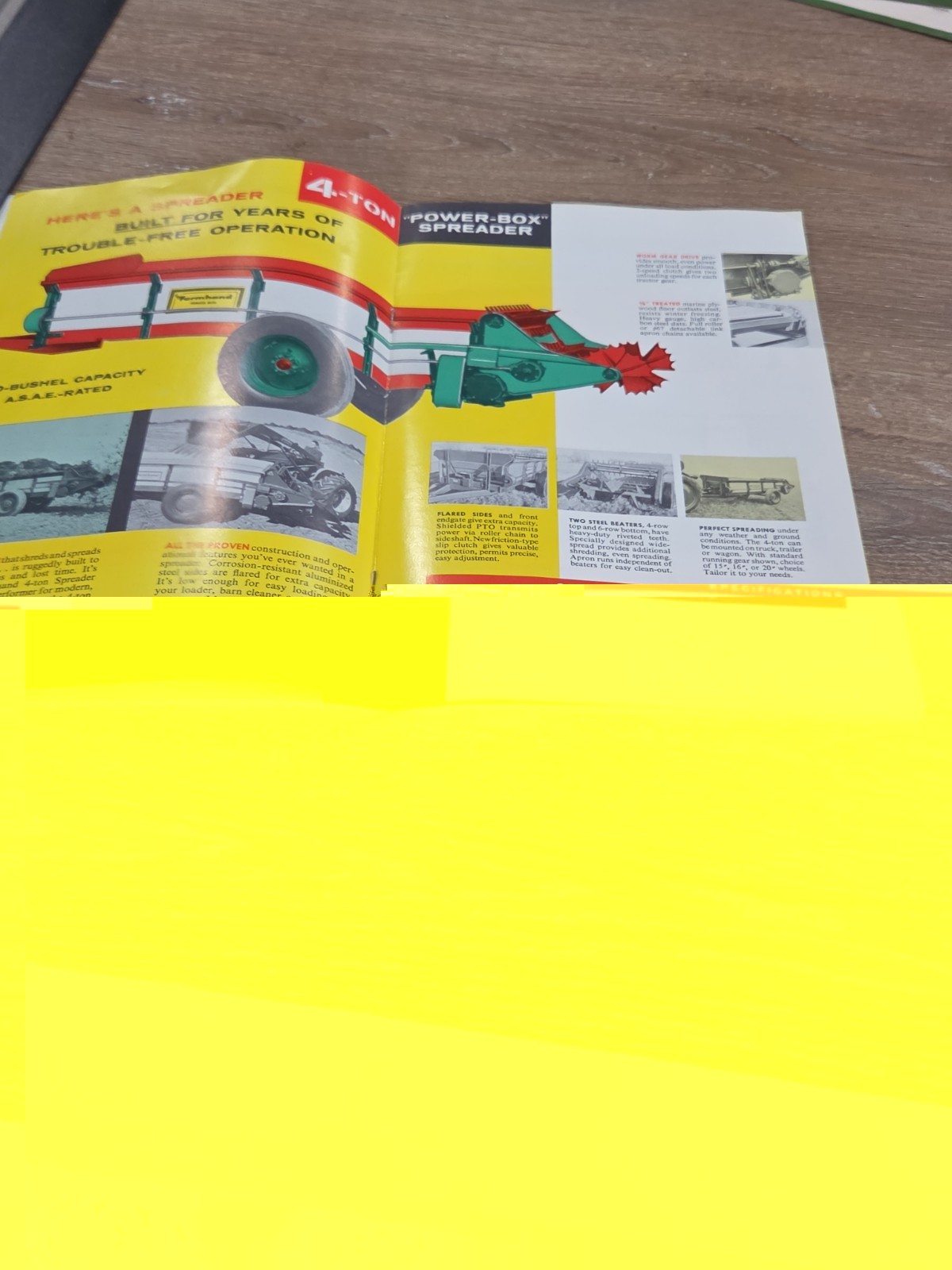 Farmhand Power Manure Spreaders Brochure Sales BROCHURE Litho Free Shipping