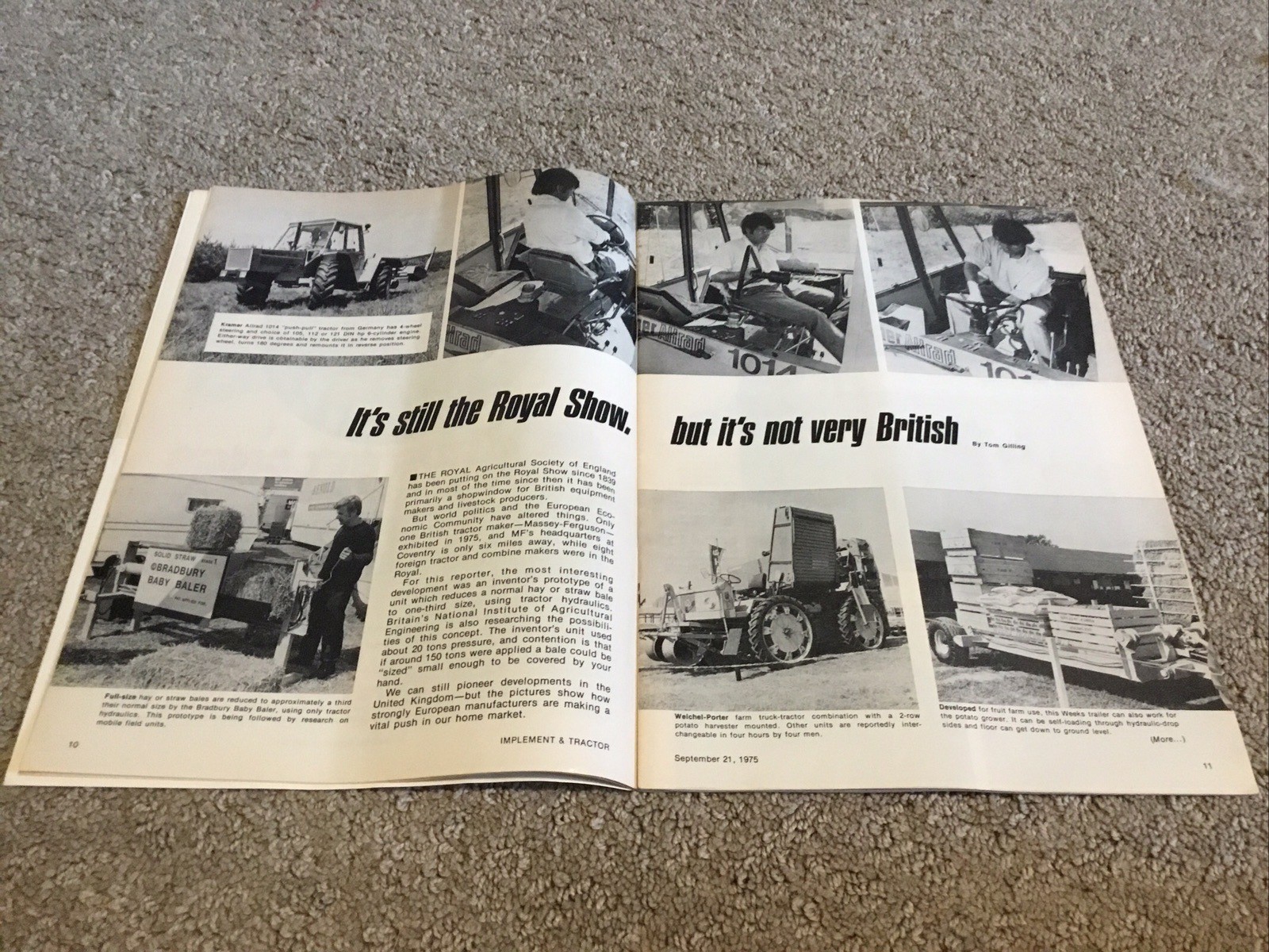 Implement & Tractor Magazine September 21 1975 Farming Agriculture Vintage Ads J