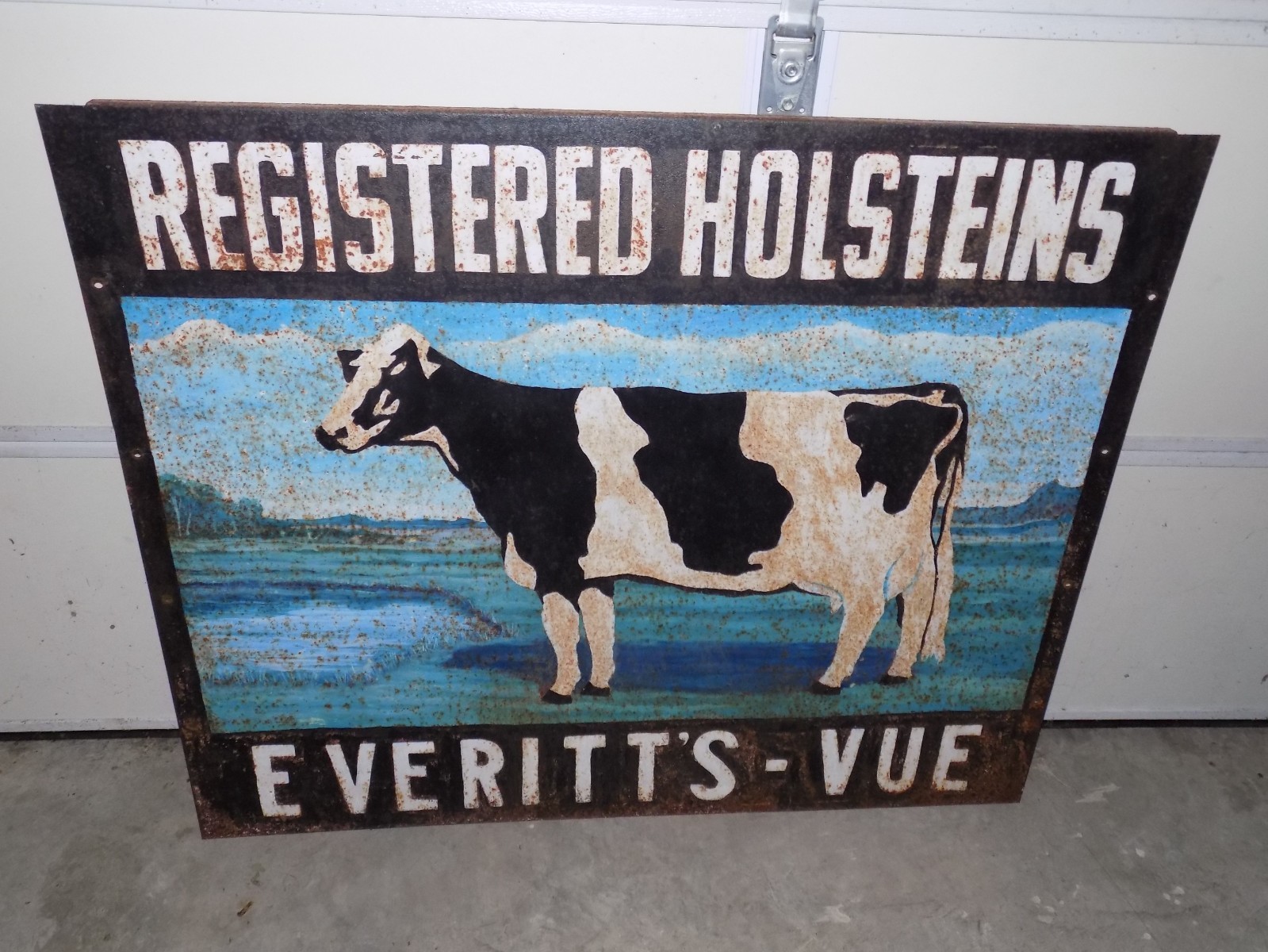 Vintage Registered Holsteins Double Sided Metal Sign