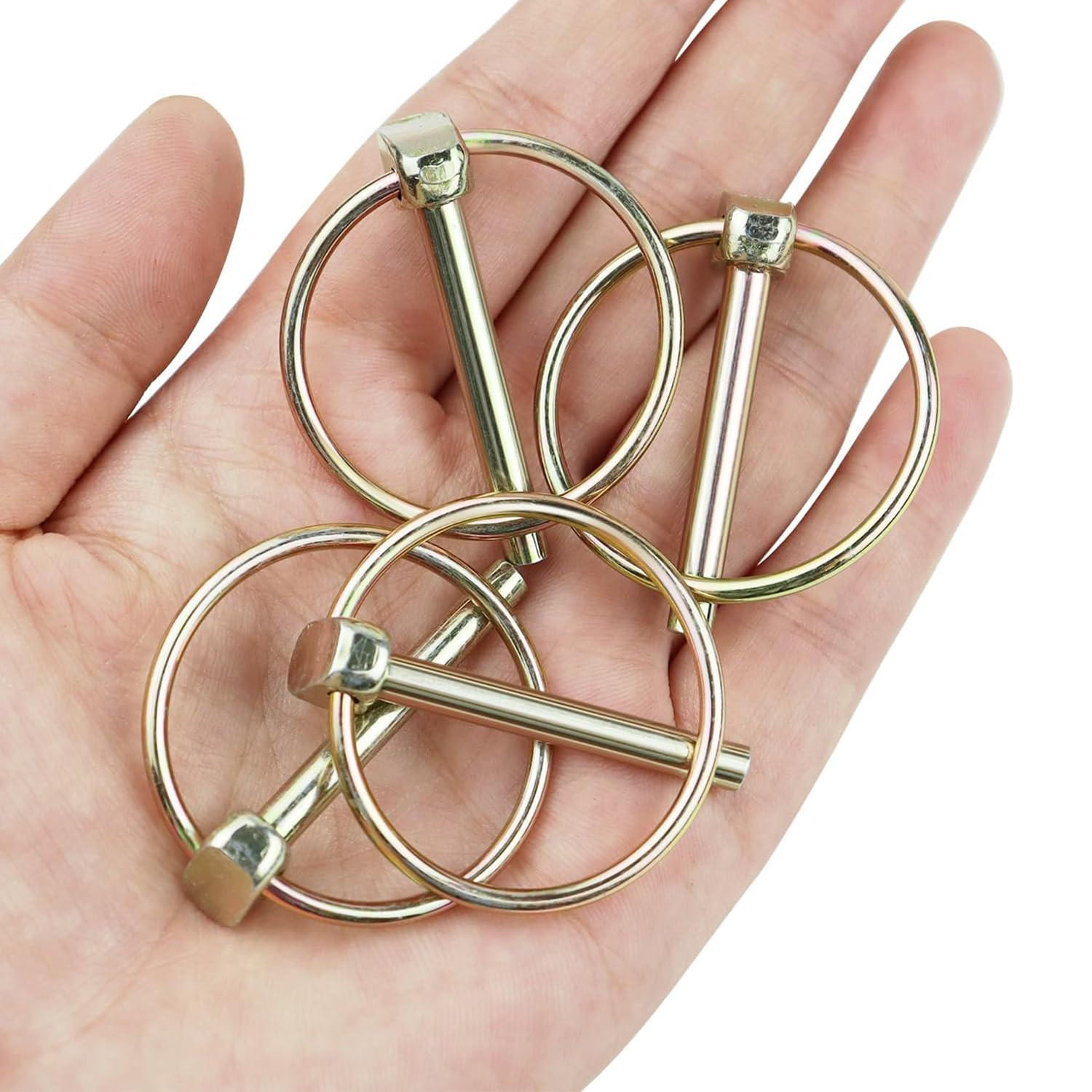 4 Pack Lynch Pin Heavy Duty 1/4X1-3/4 Inch Trailer Gate Pin Locking Pin Lawn Tra