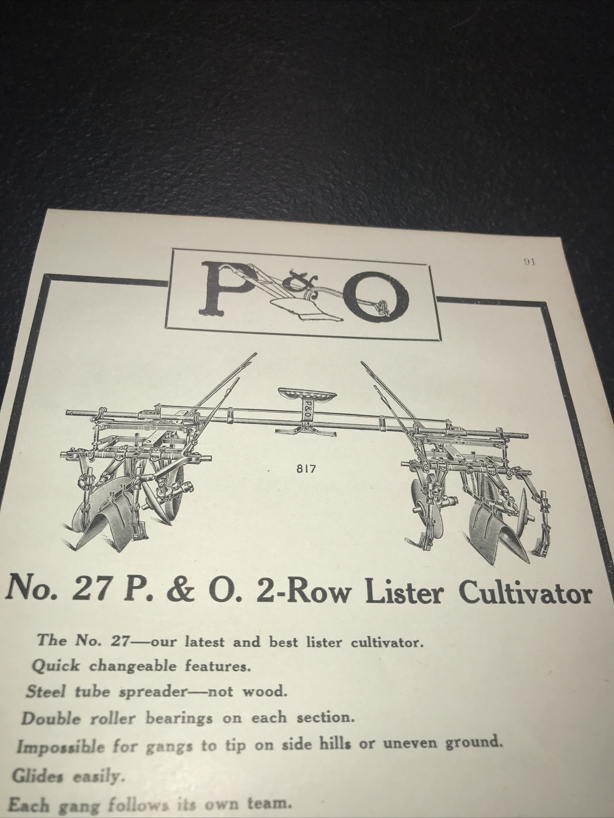 1916 Parlin & Orendorff P&O Farm Advertising – Kansas City Denver Oklahoma